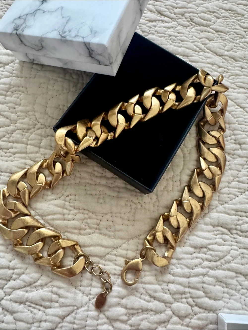 Gold Chunky Curb Chain Necklace - Men Accessories
